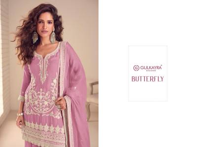  BUTTERFLY BY GULKAYRA DESIGNER CHINON SALWAR SUIT WHOLESALER IN INDIA